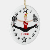 Blonde Red en Black Keramisch Ornament (Rechts)