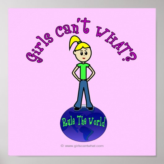 Blonde-regel in de wereld poster (Voorkant)
