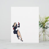   Blonde Retro Glamor Girl Pinup (Staand voorkant)