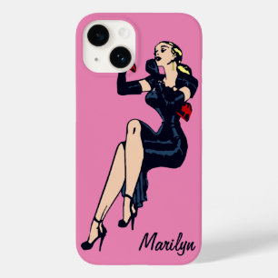   Blonde Retro Glamor Girl Pinup Case-Mate iPhone Case