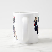   Blonde Retro Glamor Girl Pinup Grote Koffiekop (Achterkant)