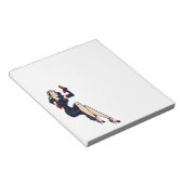 Blonde Retro Glamor Girl Pinup Notitieblok (Schuin)