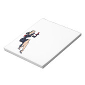 Blonde Retro Glamor Girl Pinup Notitieblok (Linkerzijde)