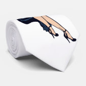   Blonde Retro Glamor Girl Pinup Stropdas (Opgerold)