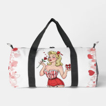 Blonde Retro Valentijn Pin-Up Meisje