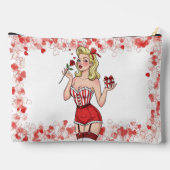 Blonde Retro Valentine Pin-Up Girl Etui (Achterkant)
