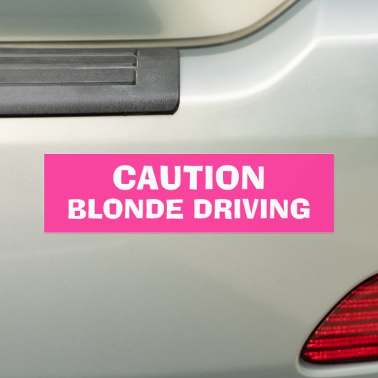 Blonde rijden bumpersticker (Op auto)