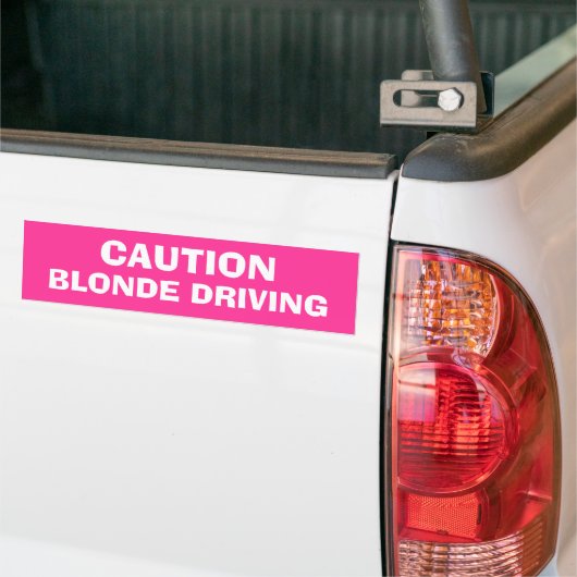Blonde rijden bumpersticker (Op Truck)