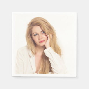 Blonde schoonheidsservetten servet