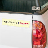 Blonde Stemming Bumpersticker (Op Truck)