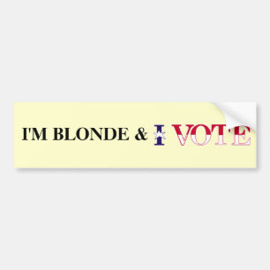 Blonde Stemming Bumpersticker