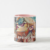 Blonde Sunbril Miami Resort Pool Waterverf Mok (Midden)