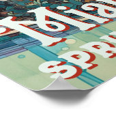 Blonde Sunbril Miami Resort Pool Waterverf Poster (Hoek)