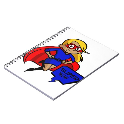 blonde supermoeder notitieboek (Linkerzijde)