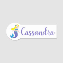 Blonde Swimming Magical Mermaid Girl Paarse Tail