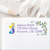 Blonde Swimming Mermaid Girl Bubbles Ocean Zee Etiket (Insitu)