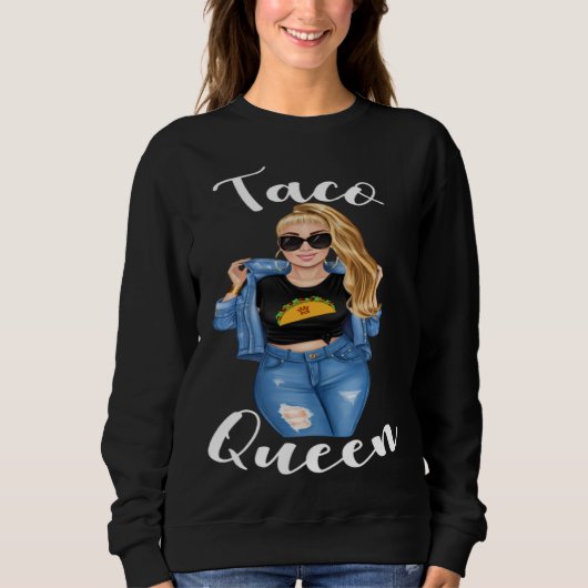 Blonde Taco Queen Cinco De Mayo 5  Womens Women Trui (Voorkant)