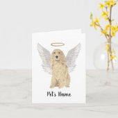 Blonde Tan Golden Cocker Spaniel Sympathie Kaart (Gele Bloem)