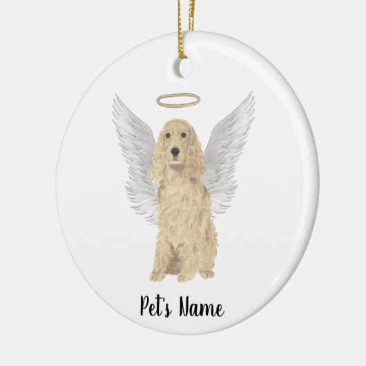 Blonde Tan Golden Cocker Spaniel Sympathie Keramisch Ornament (Links)