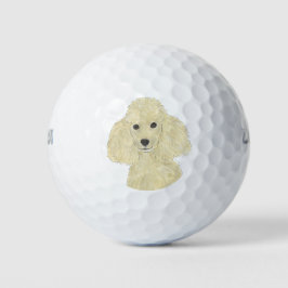 Blonde Tan Golden Poodle Golfballen