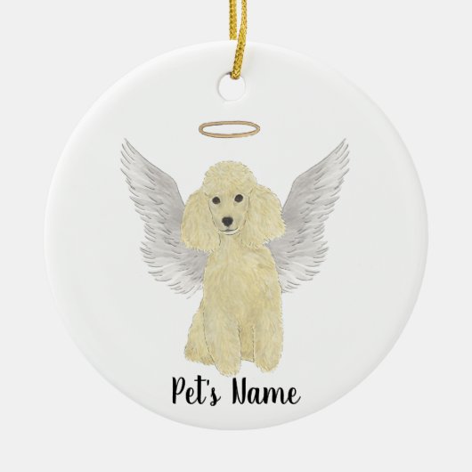 Blonde Tan Golden Poodle Sympathie Keramisch Ornament (Voorkant)