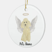 Blonde Tan Golden Poodle Sympathie Keramisch Ornament (Links)