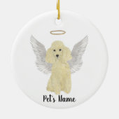 Blonde Tan Golden Poodle Sympathie Keramisch Ornament (Achterkant)