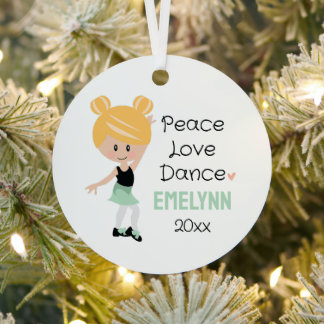 Blonde Tap Dancer Metalen Ornament