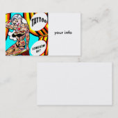 blonde tatoeëerd visitekaartje (Voorkant / Achterkant)