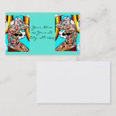 Blonde tatoeëerde dame Thunder_Cove Visitekaartje (Voorkant / Achterkant)