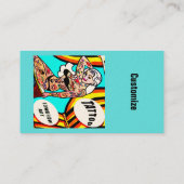 Blonde tatoeëerde dame Thunder_Cove Visitekaartje (Achterkant)