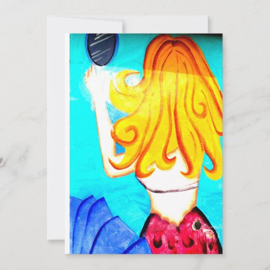 blonde uitnodiging voor zeemeermin (Voorkant)
