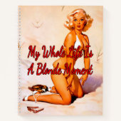 Blonde van 1950 op het strand van Gil Elvgren Notitieboek (Voorkant)