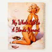 Blonde van 1950 op het strand van Gil Elvgren Planner (Achterkant)