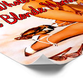 Blonde van 1950 op het strand van Gil Elvgren Poster (Hoek)