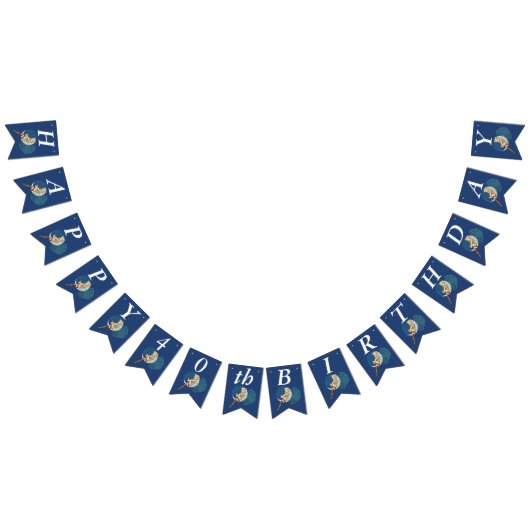 Blonde Verjaardagsfee op Moon Silk Kousen Vlaggetjes (Alle)