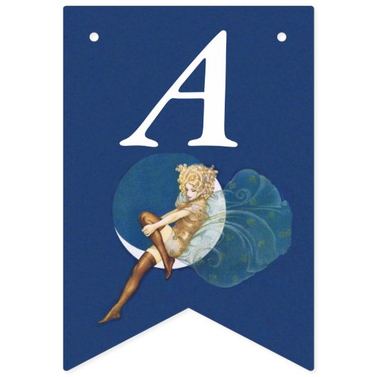  Blonde Verjaardagsfee op Moon Silk Kousen Vlaggetjes (Tweede vlag)