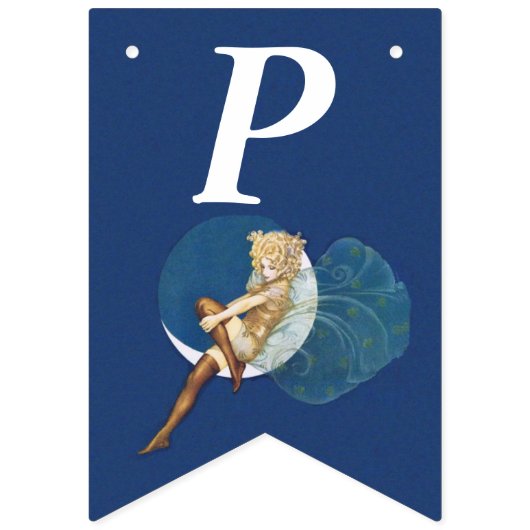  Blonde Verjaardagsfee op Moon Silk Kousen Vlaggetjes (Derde vlag)