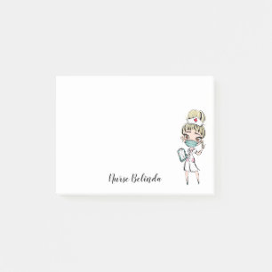 Blonde verpleegster medische persoonlijke post-it post-it® notes