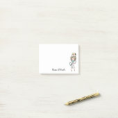 Blonde verpleegster medische persoonlijke post-it post-it® notes (Op bureau)