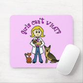 Blonde Veterinarian Girl Muismat (Met muis)