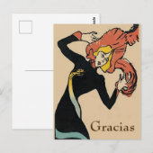 Blonde vrouw,  Dank je, tekst veranderen Briefkaar Briefkaart (Voorkant / Achterkant)