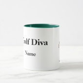 Blonde Vrouw Golfer Mok (Midden)