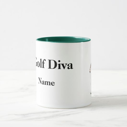 Blonde Vrouw Golfer Mok (Midden)