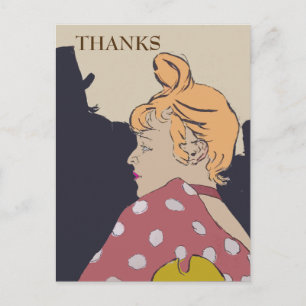 Blonde vrouw,  Gracias, tekst wijzigen Ansichtkaar Briefkaart