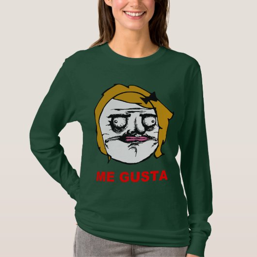 Blonde Vrouw Gusta Comic Rage Face Meme T-shirt (Voorkant)