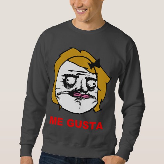 Blonde Vrouw Gusta Comic Rage Face Meme Trui (Voorkant)