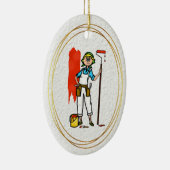 Blonde Vrouw House Painter Ornament (Rechts)