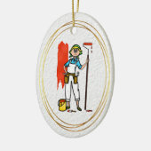Blonde Vrouw House Painter Ornament (Links)