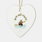 Blonde Vrouw Kayaker Keramisch Ornament (Links)